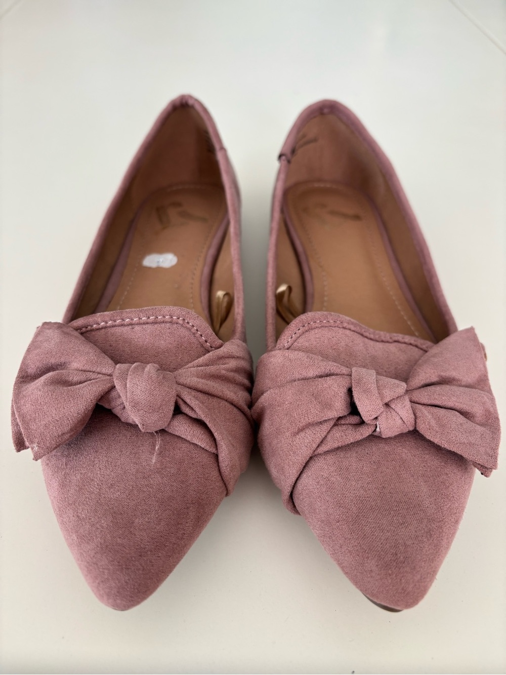 Report Women’s Pointed Toe Bow Flats in Dusty Rose 7